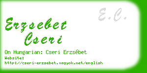 erzsebet cseri business card