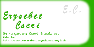 erzsebet cseri business card